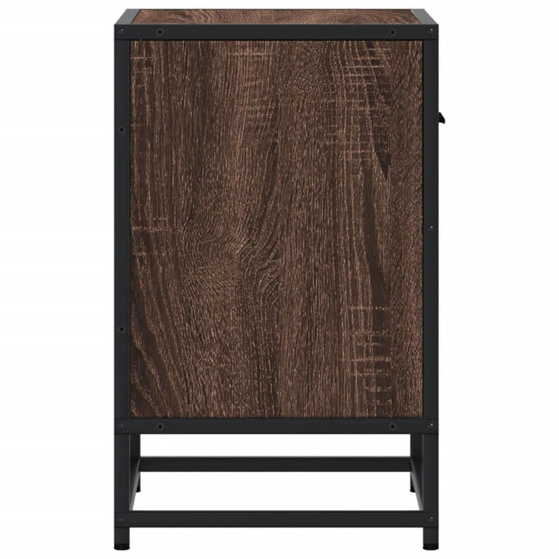 vidaXL 2 db barna tölgyszínű szerelt fa éjjeliszekrény 40x31x50 cm