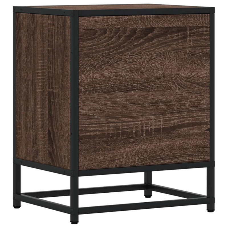 vidaXL 2 db barna tölgyszínű szerelt fa éjjeliszekrény 40x31x50 cm