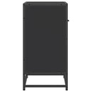 vidaXL fekete színű szerelt fa és fém éjjeliszekrény 60 x 31 x 60 cm