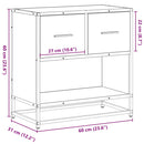 vidaXL fekete színű szerelt fa és fém éjjeliszekrény 60 x 31 x 60 cm