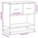 vidaXL füstös tölgy színű szerelt fa és fém éjjeliszekrény 60x31x60 cm