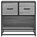 vidaXL szürke sonoma színű szerelt fa és fém éjjeliszekrény 60x31x60cm