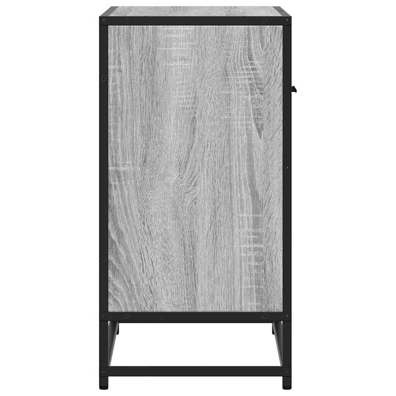 vidaXL szürke sonoma színű szerelt fa és fém éjjeliszekrény 60x31x60cm