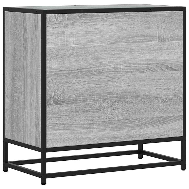 vidaXL szürke sonoma színű szerelt fa és fém éjjeliszekrény 60x31x60cm