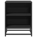 vidaXL éjjeliszekrény fekete 40x31x50 cm műfa és fém