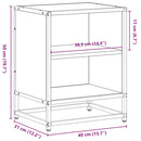 vidaXL éjjeliszekrény fekete 40x31x50 cm műfa és fém