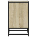 vidaXL éjjeliszekrények 2 db Sonoma tölgy 40x31x50 cm Gépi fa és fém