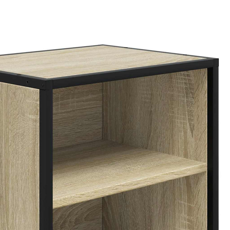 vidaXL éjjeliszekrények 2 db Sonoma tölgy 40x31x50 cm Gépi fa és fém