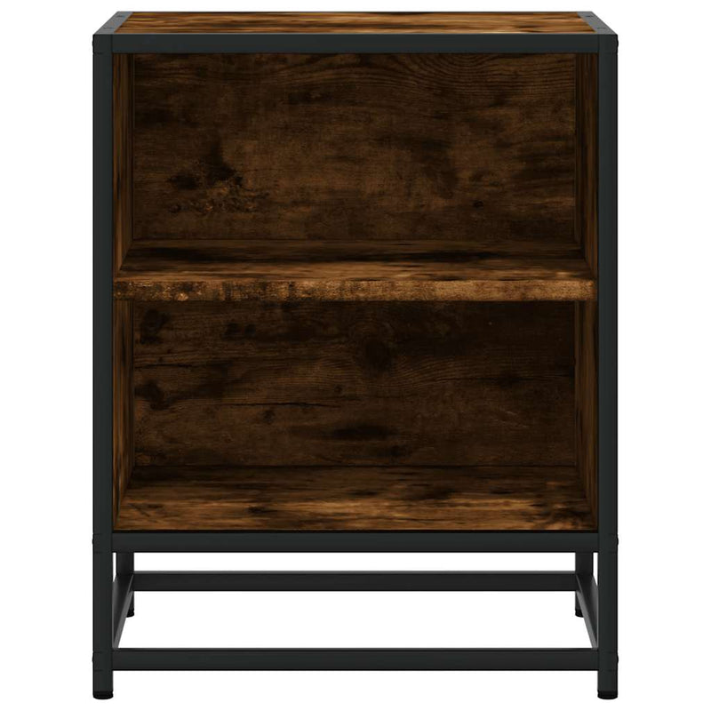 vidaXL éjjeliszekrény füstölt tölgy 40x31x50cm fából és fémből készült