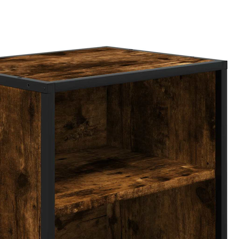 vidaXL éjjeliszekrény füstölt tölgy 40x31x50cm fából és fémből készült
