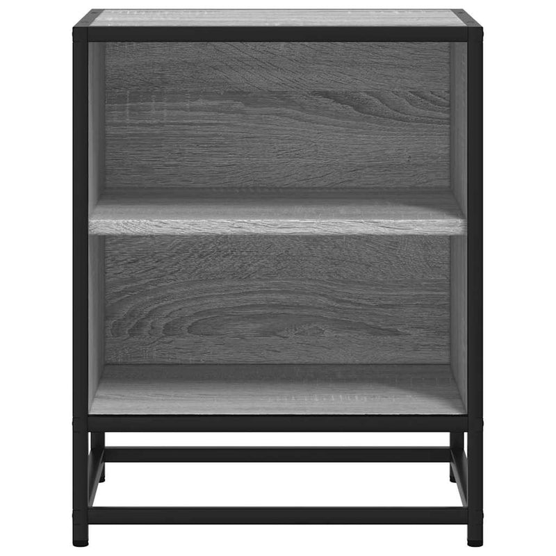 vidaXL éjjeliszekrény szürke Sonoma 40x31x50 cm Gépi fa és fém