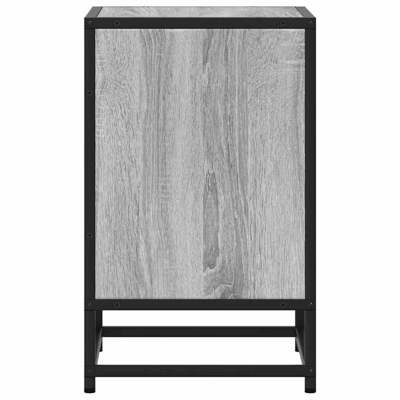 vidaXL éjjeliszekrény szürke Sonoma 40x31x50 cm Gépi fa és fém
