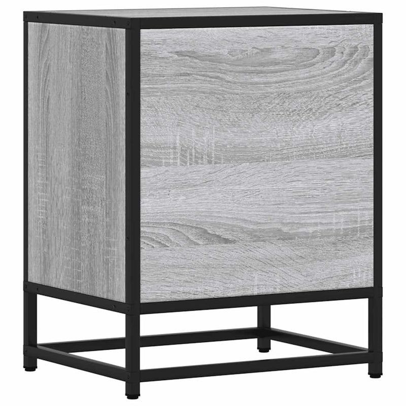 vidaXL éjjeliszekrény szürke Sonoma 40x31x50 cm Gépi fa és fém
