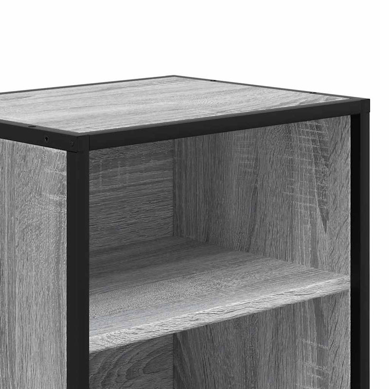 vidaXL éjjeliszekrény szürke Sonoma 40x31x50 cm Gépi fa és fém
