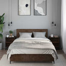 vidaXL éjjeliszekrények 2 db barna tölgy 40x31x50 cm műfából és fémből