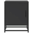 vidaXL éjjeliszekrény fekete 40x31x50 cm műfa és fém