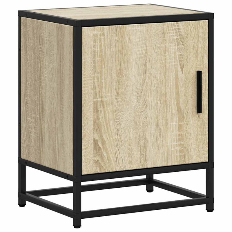 vidaXL éjjeliszekrény Sonoma tölgy 40x31x50 cm Gépi fa és fém