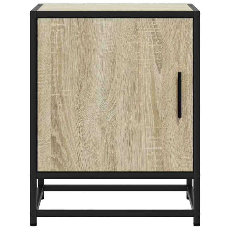 vidaXL éjjeliszekrény Sonoma tölgy 40x31x50 cm Gépi fa és fém