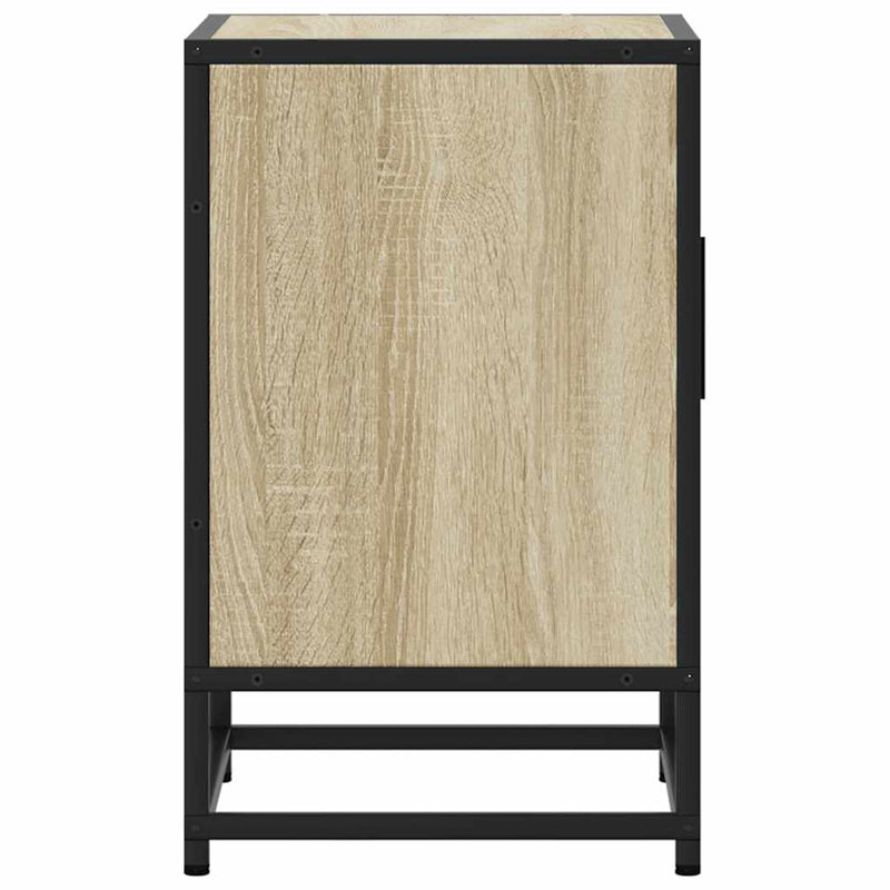 vidaXL éjjeliszekrény Sonoma tölgy 40x31x50 cm Gépi fa és fém