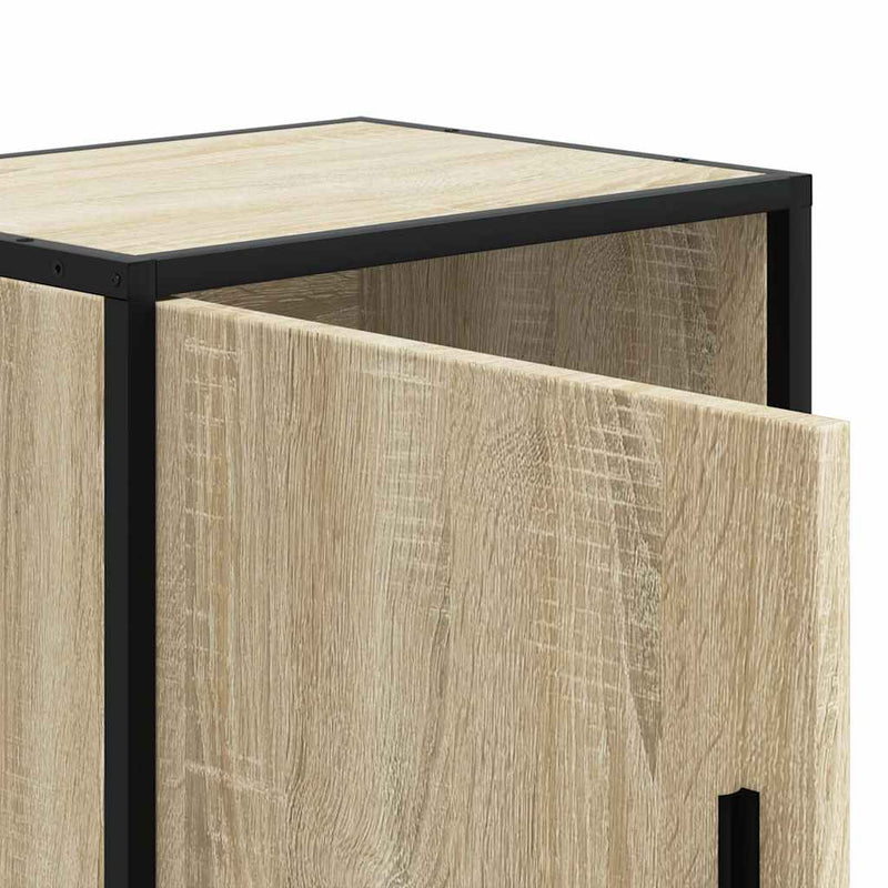 vidaXL éjjeliszekrény Sonoma tölgy 40x31x50 cm Gépi fa és fém