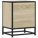 vidaXL éjjeliszekrények 2 db Sonoma tölgy 40x31x50 cm Gépi fa és fém