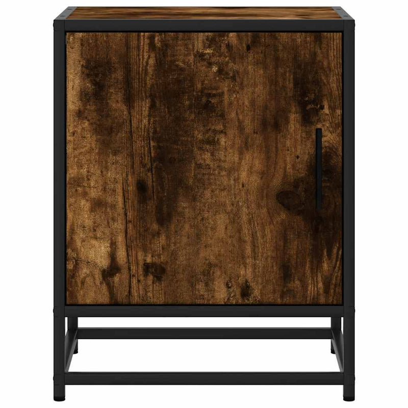 vidaXL éjjeliszekrény füstölt tölgy 40x31x50cm fából és fémből készült