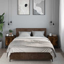 vidaXL éjjeliszekrények 2 db füstölt tölgy 40x31x50 cm Gépi fa és fém