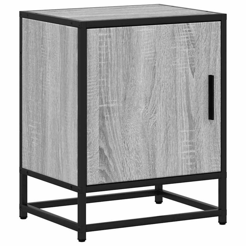 vidaXL éjjeliszekrény szürke Sonoma 40x31x50 cm Gépi fa és fém