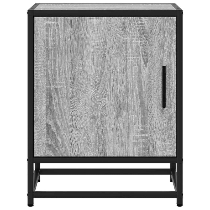 vidaXL éjjeliszekrény szürke Sonoma 40x31x50 cm Gépi fa és fém