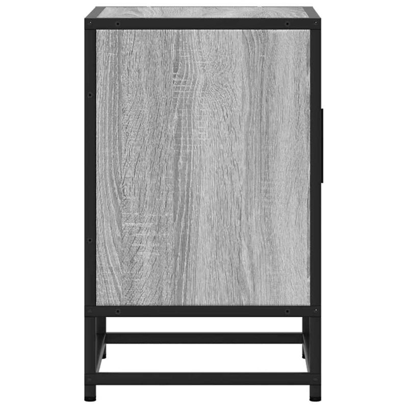 vidaXL éjjeliszekrény szürke Sonoma 40x31x50 cm Gépi fa és fém