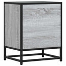 vidaXL éjjeliszekrények 2 db Szürke Sonoma Mérnöki fa és fém