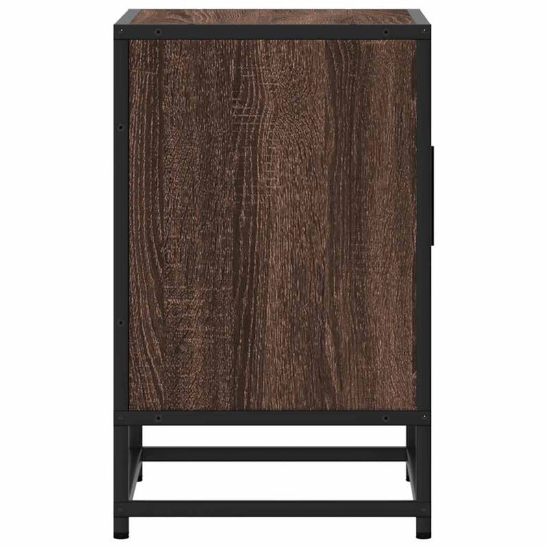 vidaXL éjjeliszekrény barna tölgy 40x31x50 cm műfából és fémből