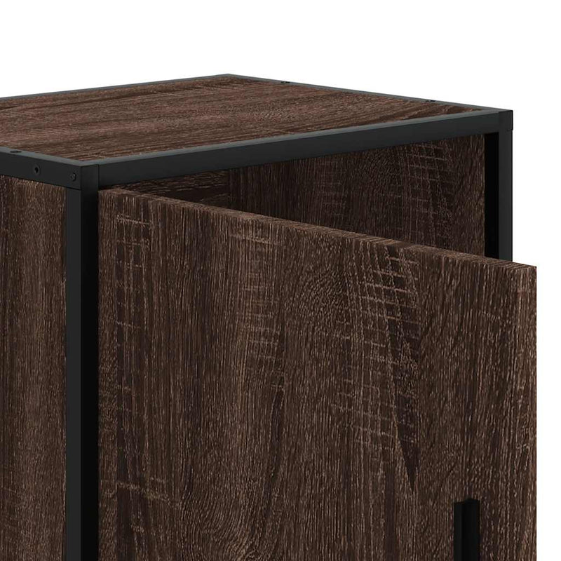 vidaXL éjjeliszekrény barna tölgy 40x31x50 cm műfából és fémből