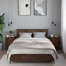 vidaXL éjjeliszekrények 2 db barna tölgy 40x31x50 cm műfából és fémből