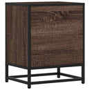 vidaXL éjjeliszekrények 2 db barna tölgy 40x31x50 cm műfából és fémből