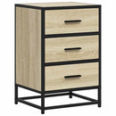 vidaXL éjjeliszekrény Sonoma tölgy 40x34,5x60 cm Gépi fa és fém