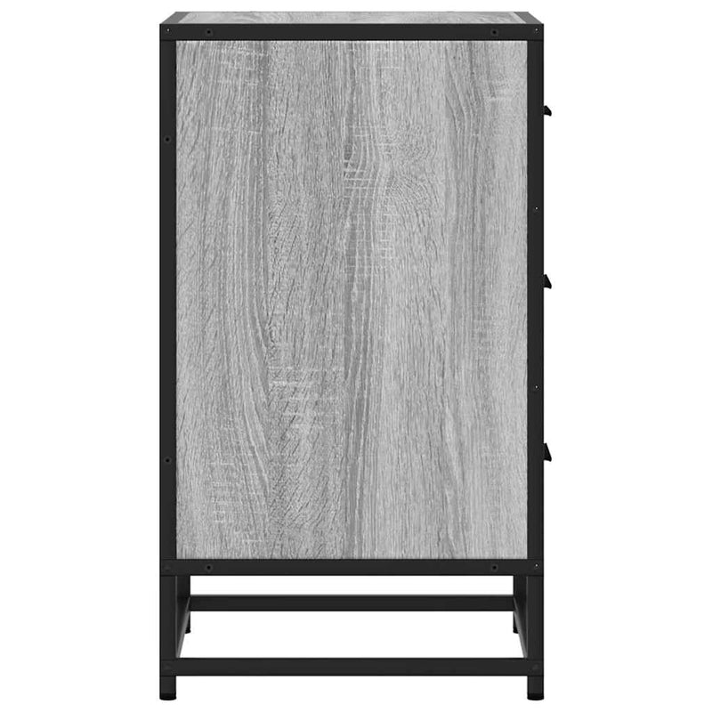 vidaXL éjjeliszekrény szürke Sonoma 40x34,5x60 cm Gépi fa és fém