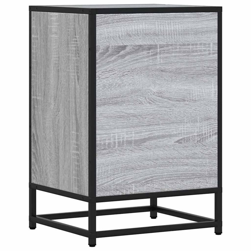 vidaXL éjjeliszekrény szürke Sonoma 40x34,5x60 cm Gépi fa és fém