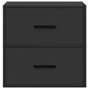 vidaXL fekete falra szerelhető éjjeliszekrény 40 x 31 x 39,5 cm