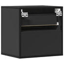 vidaXL fekete falra szerelhető éjjeliszekrény 40 x 31 x 39,5 cm