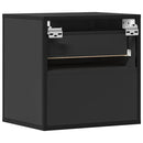 vidaXL 2 db fekete falra szerelhető éjjeliszekrény 40 x 31 x 39,5 cm