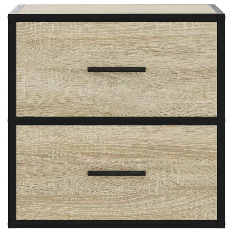 vidaXL 2 db sonoma tölgy színű fali éjjeliszekrény 40 x 31 x 39,5 cm