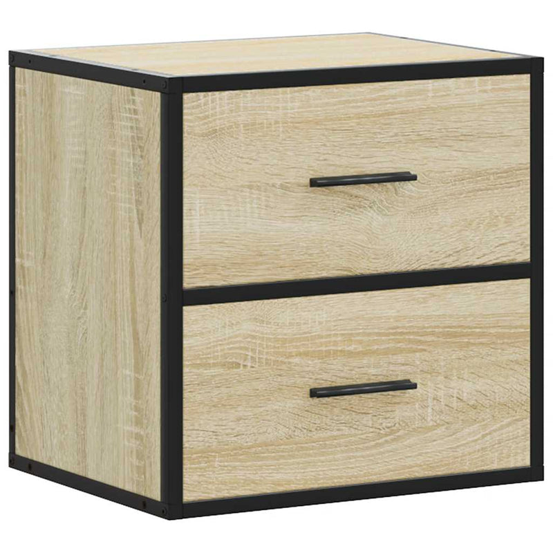 vidaXL 2 db sonoma tölgy színű fali éjjeliszekrény 40 x 31 x 39,5 cm