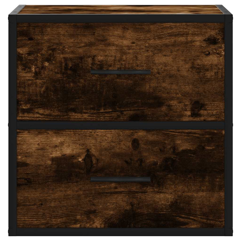 vidaXL 2db füstös tölgy színű fali éjjeliszekrény 40 x 31 x 39,5 cm