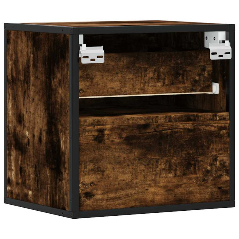 vidaXL 2db füstös tölgy színű fali éjjeliszekrény 40 x 31 x 39,5 cm