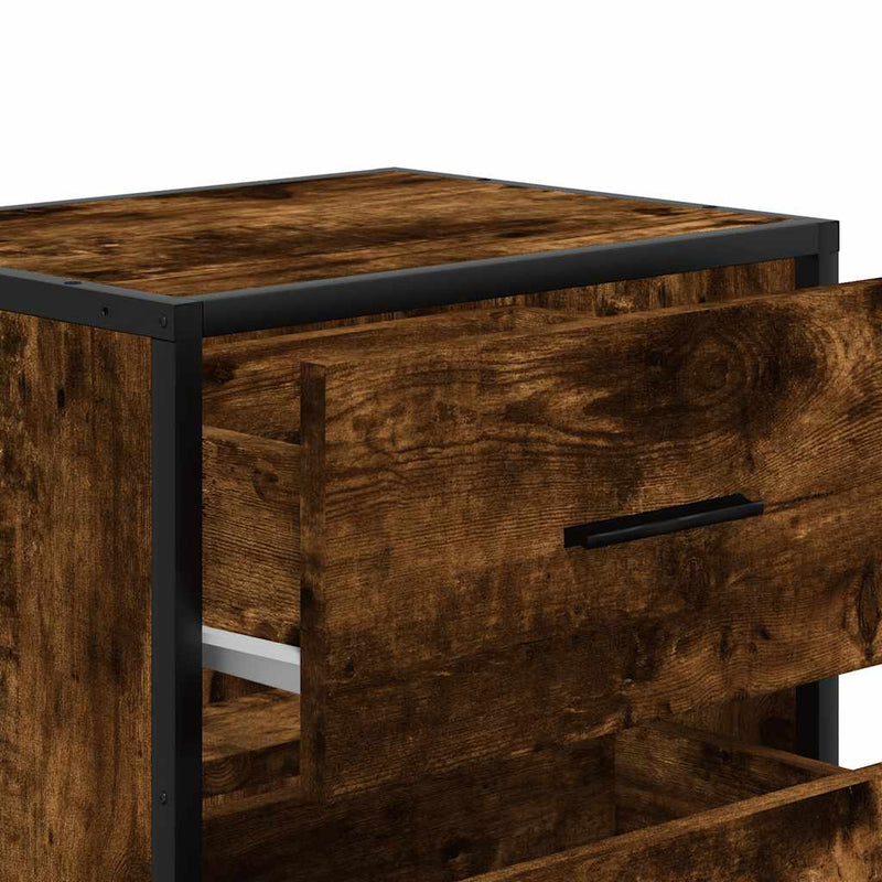 vidaXL 2db füstös tölgy színű fali éjjeliszekrény 40 x 31 x 39,5 cm