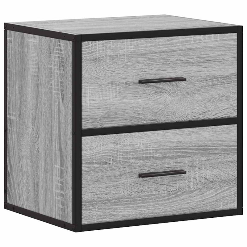 vidaXL szürke sonoma falra szerelhető éjjeliszekrény 40x31x39,5cm