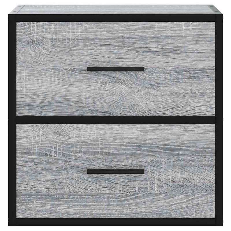 vidaXL szürke sonoma falra szerelhető éjjeliszekrény 40x31x39,5cm