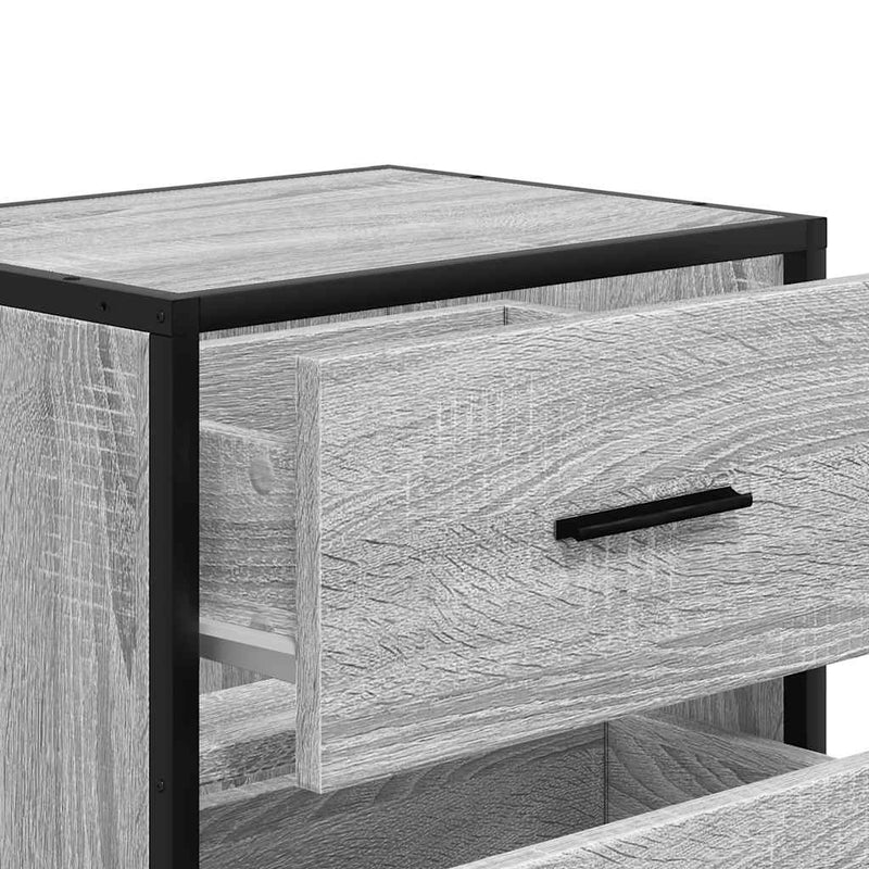 vidaXL szürke sonoma falra szerelhető éjjeliszekrény 40x31x39,5cm