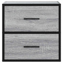 vidaXL 2 db szürke sonoma színű fali éjjeliszekrény 40 x 31 x 39,5 cm